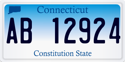 CT license plate AB12924