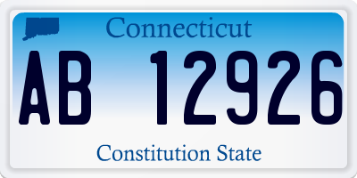 CT license plate AB12926