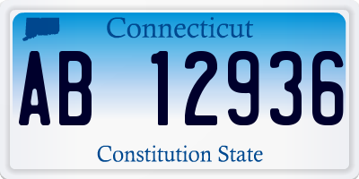 CT license plate AB12936