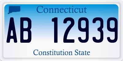 CT license plate AB12939