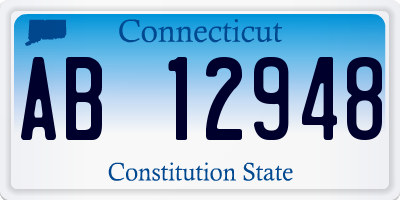 CT license plate AB12948