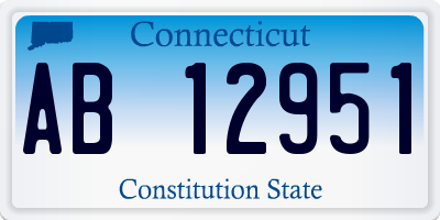 CT license plate AB12951