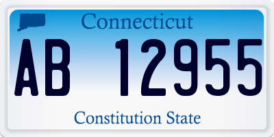 CT license plate AB12955