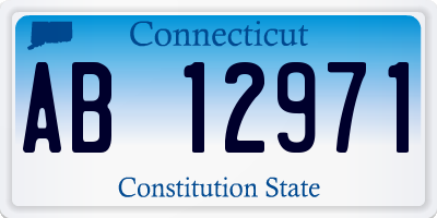 CT license plate AB12971