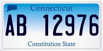 CT license plate AB12976