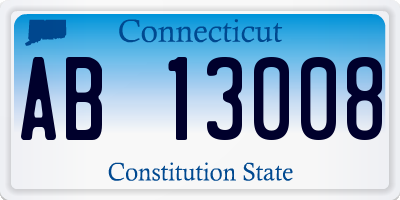 CT license plate AB13008