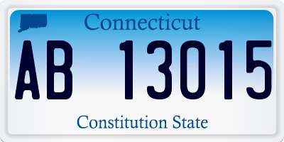 CT license plate AB13015