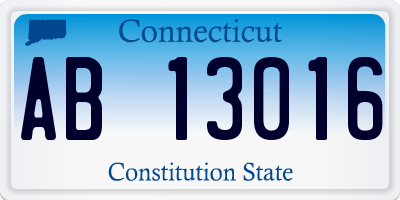 CT license plate AB13016