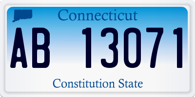 CT license plate AB13071