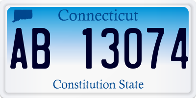 CT license plate AB13074