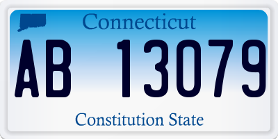 CT license plate AB13079
