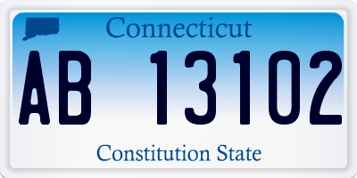 CT license plate AB13102