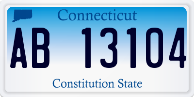 CT license plate AB13104