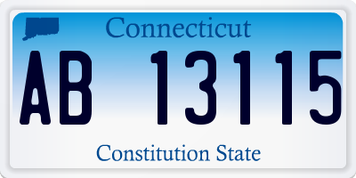CT license plate AB13115
