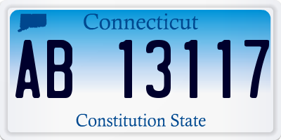 CT license plate AB13117