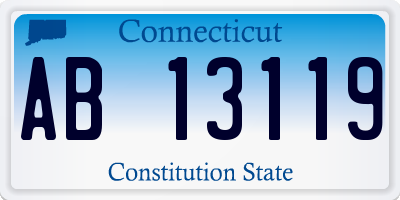 CT license plate AB13119