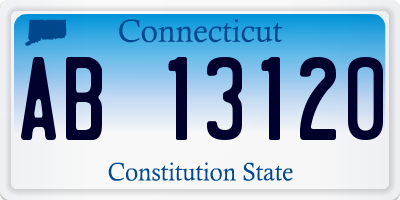 CT license plate AB13120