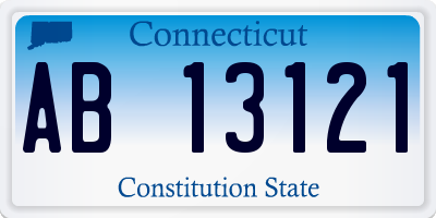 CT license plate AB13121