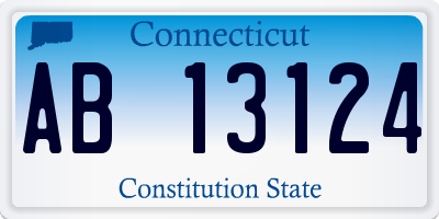 CT license plate AB13124