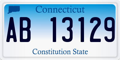 CT license plate AB13129