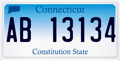 CT license plate AB13134