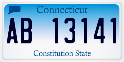 CT license plate AB13141
