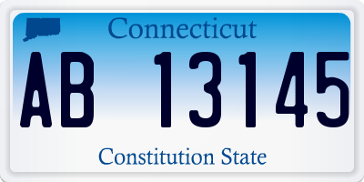 CT license plate AB13145
