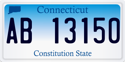 CT license plate AB13150
