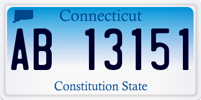 CT license plate AB13151