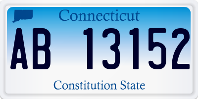 CT license plate AB13152