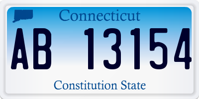 CT license plate AB13154