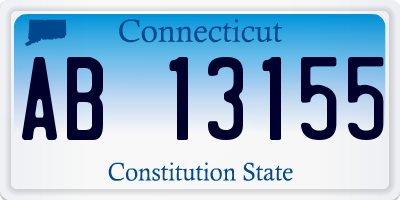 CT license plate AB13155