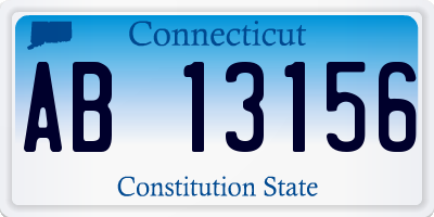 CT license plate AB13156