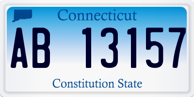 CT license plate AB13157