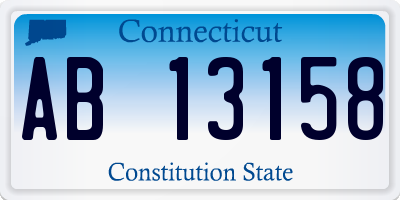 CT license plate AB13158