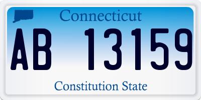 CT license plate AB13159