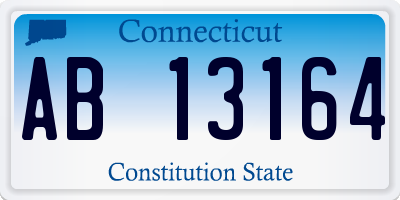 CT license plate AB13164