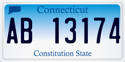 CT license plate AB13174