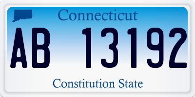CT license plate AB13192
