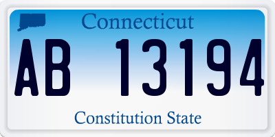 CT license plate AB13194