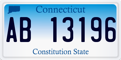 CT license plate AB13196