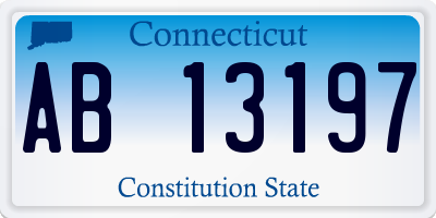 CT license plate AB13197