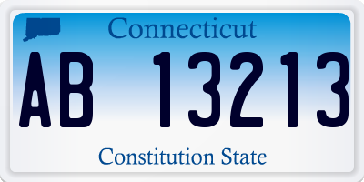 CT license plate AB13213