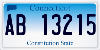 CT license plate AB13215