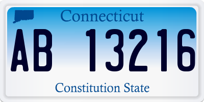 CT license plate AB13216