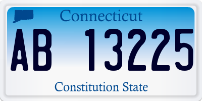CT license plate AB13225