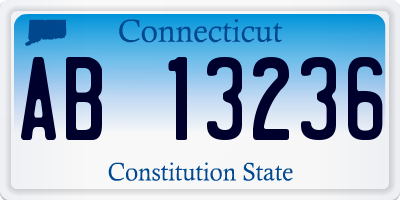 CT license plate AB13236
