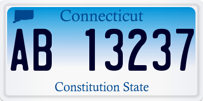 CT license plate AB13237