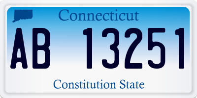 CT license plate AB13251