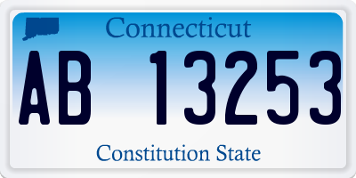 CT license plate AB13253
